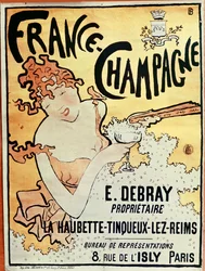 Plakat zur Werbung für France Champagne, 1891