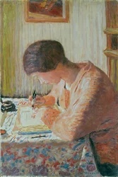 Frau beim Schreiben