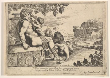 Bacchus, Satyr und Löwe, 1610-42