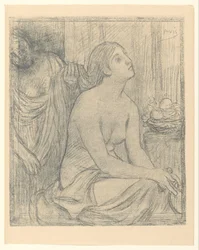 Frau bei ihrer Toilette