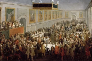 Festmahl nach der Krönung von Ludwig XV im erzbischöflichen Palast in Reims, 25. Oktober 17