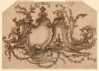 Design für Paneeldekoration mit Rocaille-Ornament