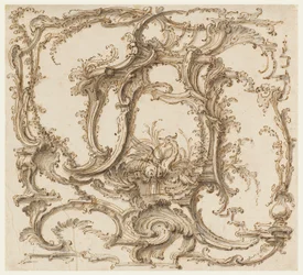 Zeichnung, Ornamentkomposition, ca. 1745