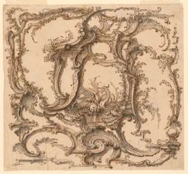 Zeichnung, Ornamentkomposition, ca. 1745