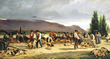 Der Schweinemarkt, 1875