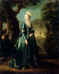 Dame in einem Garten, Porträt der Großherzogin Natalia, ca. 1773-1776