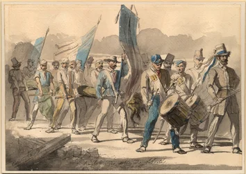 Das Pflanzen eines Freiheitsbaums in Frankreich 1848, 1848