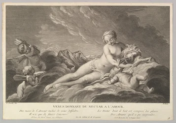 Venus gibt Amor Nektar