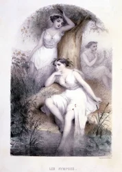 Die Nymphen - in „Les femmes mythologiques“, Zeichnungen von G. Staal, von Mery und dem Cte Foelix, Ed. G. de Gouet
