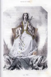 Die Fee - in „Die mythologischen Frauen“, Zeichnungen von G. Staal, von Mery und dem Cte Foelix, Ed. G. de Gouet
