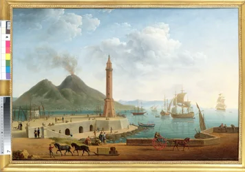 Blick auf den Vesuv vom Hafen von Neapel, 1791