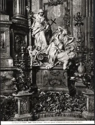 Der Altar des Heiligen Ignatius von Loyola, Detail des Sieges der katholischen Wahrheit über die Häresie