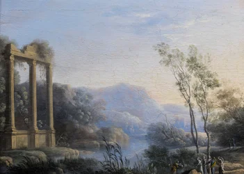 Landschaft mit Moses, der aus den Wassern gerettet wird