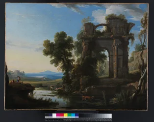Landschaft mit klassischen Ruinen, 1640-1645