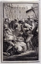Belphegor - in „Tales et nouvelles en vers“ von Jean La Fontaine. 1776. Illustration von P.P. Choffard