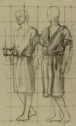 Studie von zwei stehenden Figuren