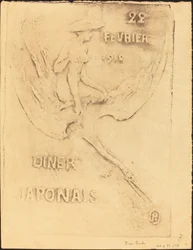 Frau und Vogel, 22. Februar 1912, Japanisches Abendessen