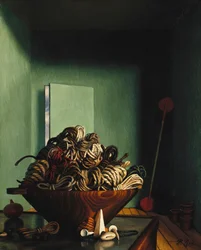 Schüssel mit Wolle