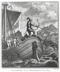 Pantagruel tötet Physeter, Illustration aus 