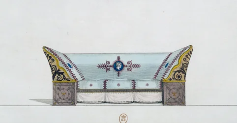 Sofa, Tafel 106, Illustration aus Collection de meubles et objects de gout