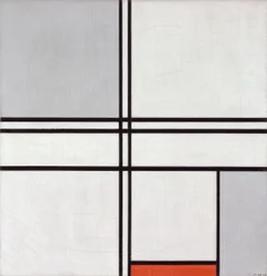 Komposition (Nr. 1) Grau-Rot