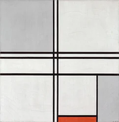 Komposition Nr. 1 Grau-Rot