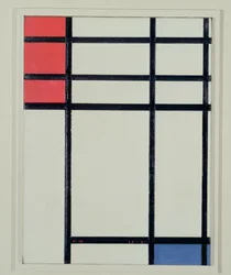 Komposition in Rot, Blau und Weiß (Nr. II)