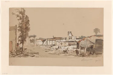 Ruinen von Bodegraven nach dem Brand vom 31. Mai 1870