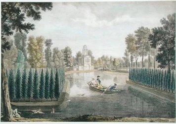 Die Wassergärten im Chiswick House, London, ca. 1720-28