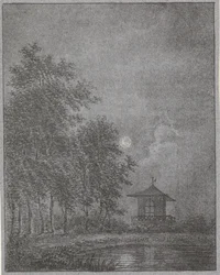 Garten bei Mondlicht