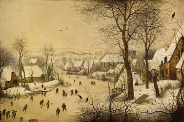 Winterlandschaft mit Vogelfalle