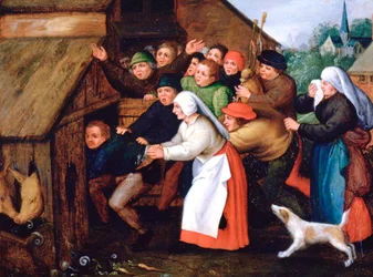 Der Betrunkene in den Schweinestall gestoßen, 1564-1638
