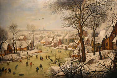 Winterlandschaft mit Vogelfalle