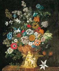 November, aus Die zwölf Monate der Blumen, ein Blumenkalender von Stillleben