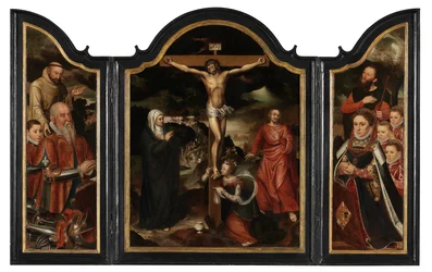 Christus am Kreuz mit der Jungfrau, St. Johannes und Maria Magdalena