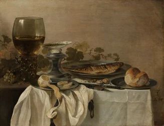 Stillleben mit einem Fisch