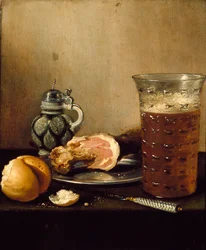 Stillleben mit einem Schinken, 1642