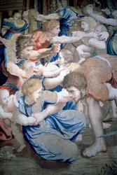 Detail eines Wandteppichs mit der Darstellung des Bethlehemitischen Kindermords, um 1520-31
