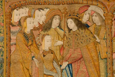 Flämischer Wandteppich. Verkündigung. (Detail)