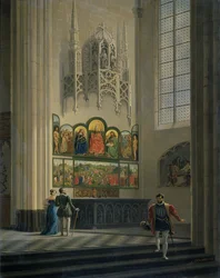Der Genter Altar in der St.-Bavo-Kathedrale in Gent, 1829