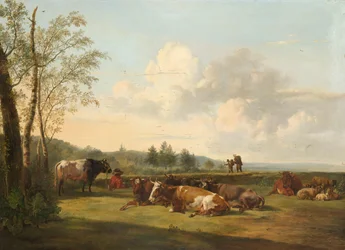 Landschaft mit Vieh