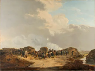 Die Halbmondfestung, errichtet bei der Belagerung von Naarden, April 1814