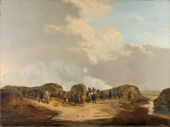 Der Halbmond bei der Belagerung von Naarden April 1814