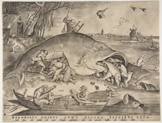 Große Fische fressen kleine Fische