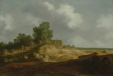 Landschaft mit einem Häuschen