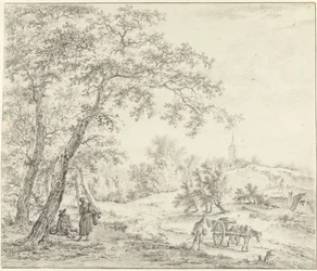 Nordholländische Landschaft (Egmond Richtung Castricum?)