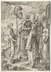 David mit dem Kopf von Goliath