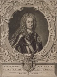 Porträt von Prinz Boris Iwanowitsch Kurakin 1676-1727, nach 1717