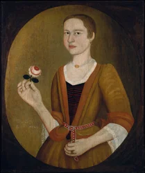 Junge Dame mit einer Rose