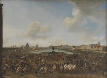 Blick auf Paris vom Place Dauphine aus gesehen